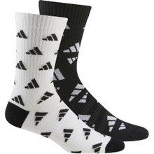 adidas Sport Socks Crew Cushion 3-Stripe Graphic Logo black/white - 2 Pairs